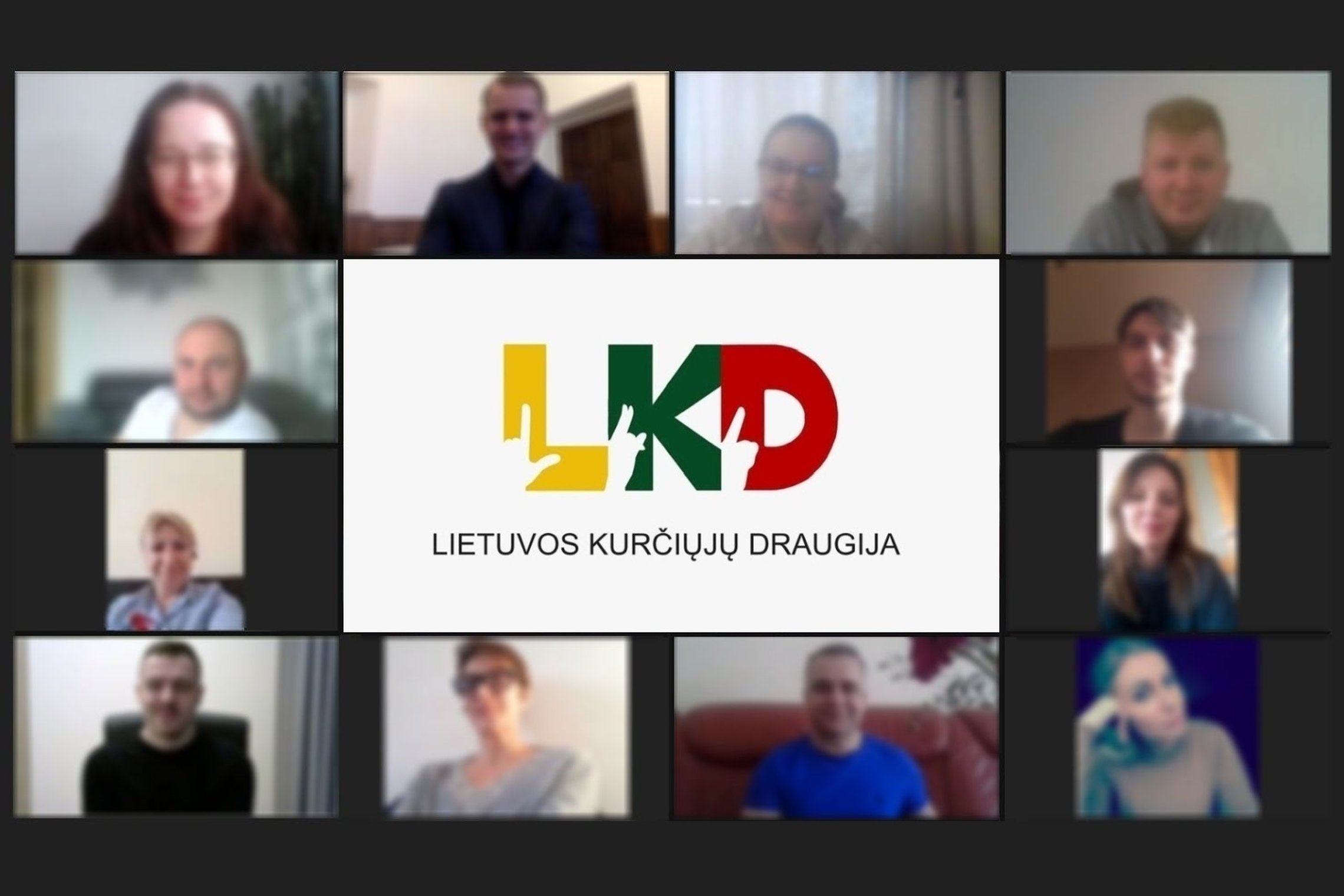 Nuotraukoje matomas ZOOM aplinkoje vykusios paskaitos ekranas