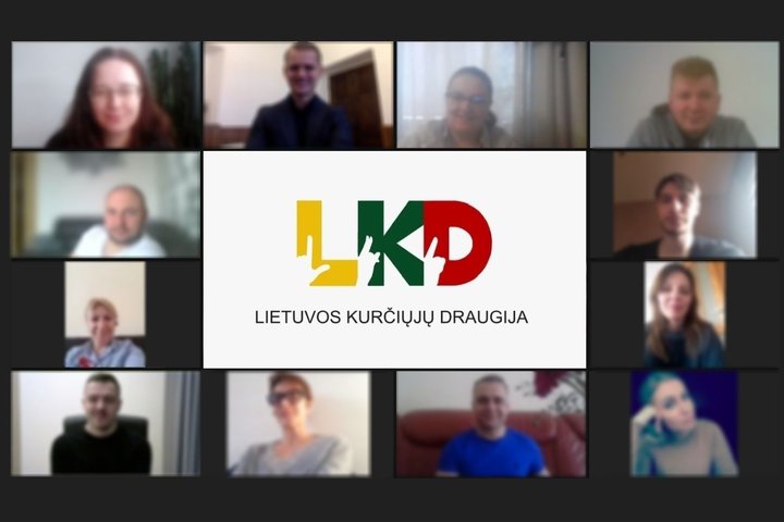 Nuotraukoje matomas ZOOM aplinkoje vykusios paskaitos ekranas