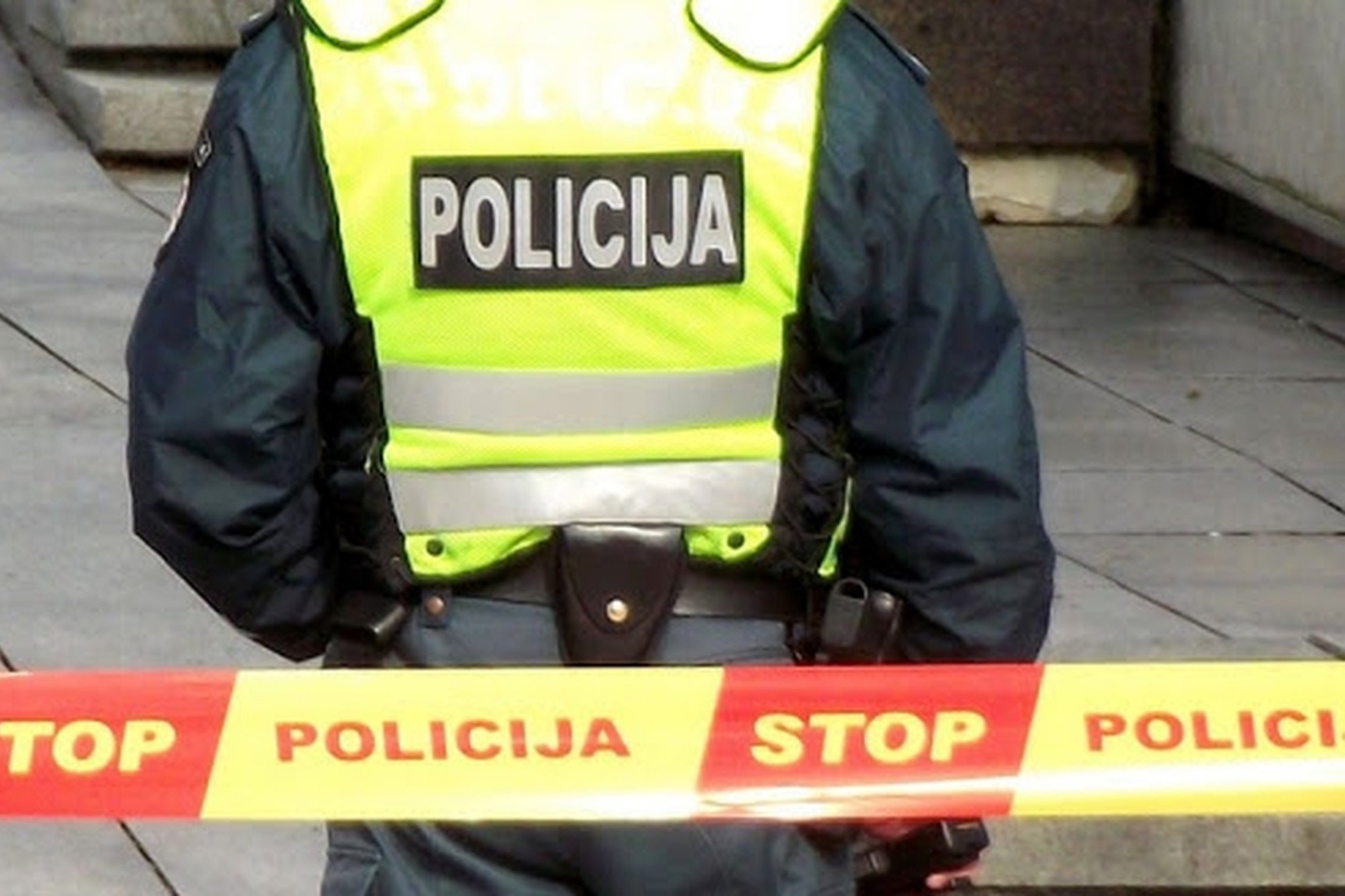 Nuotraukoje matoma policijos aptverta vieta