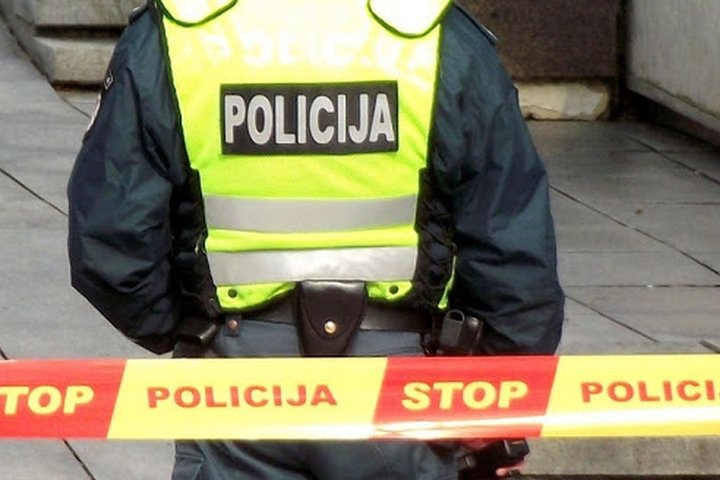 Nuotraukoje matoma policijos aptverta vieta