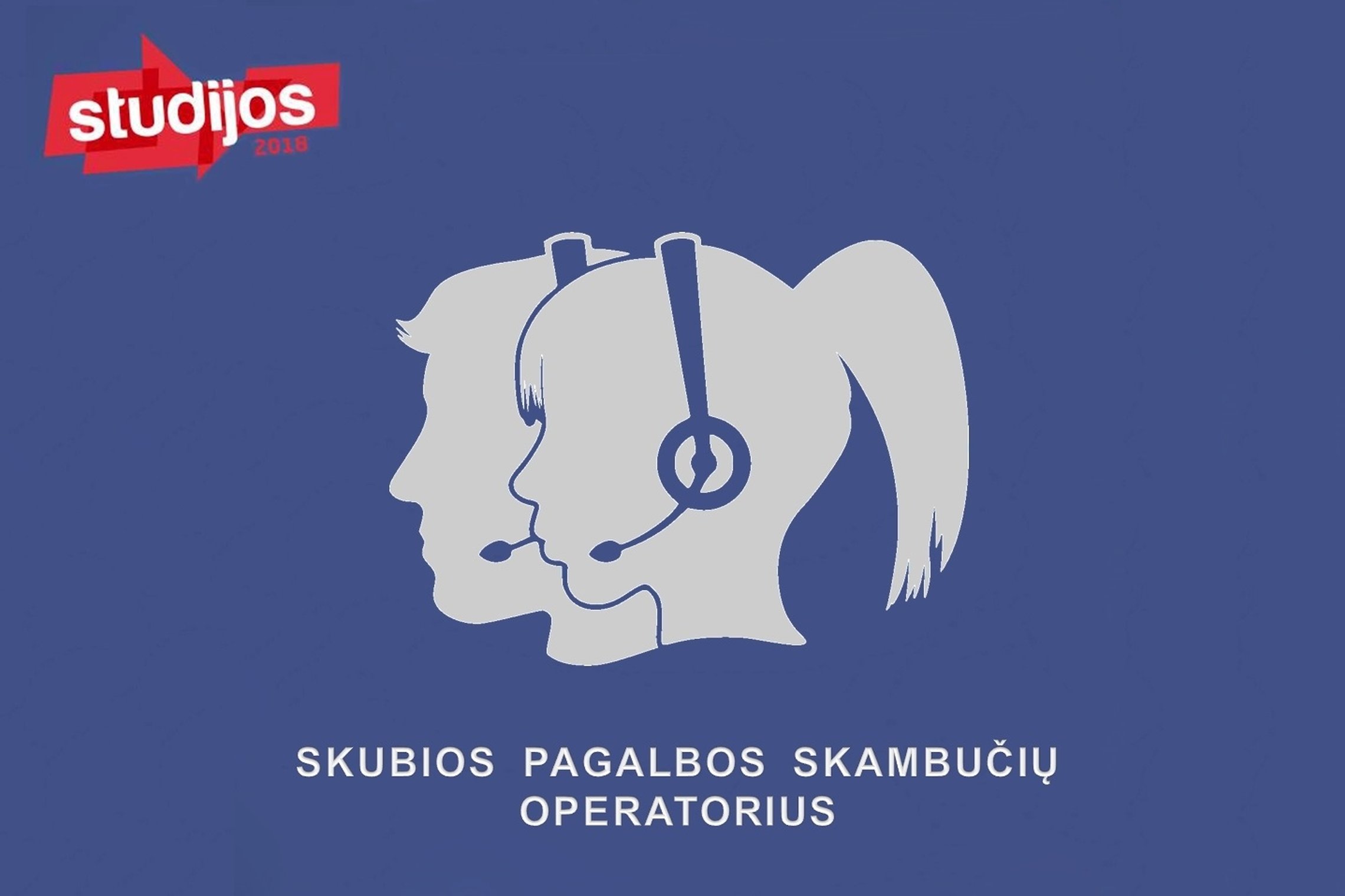 Bendrojo pagalbos centro operatoriaus specialybę reklamuojantis vizualas